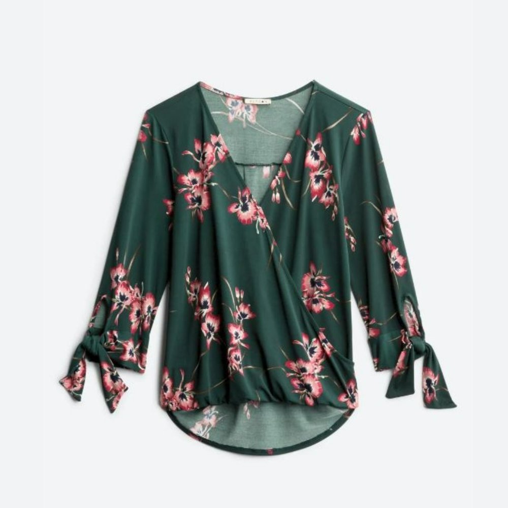 BEACON Imay Tie Sleeve Knit Top XS